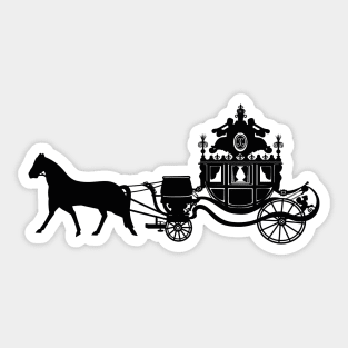 Silhouette of the coach for the coronation of Charles X Sticker